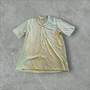 Nike Polo Shirt‎ Men Large Yellow Solid Short Sleeve Golf Adult L Golfer